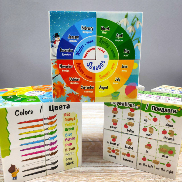 Игровое пособие - трансформер для начальной школы "Умный Кубик" (английский язык)